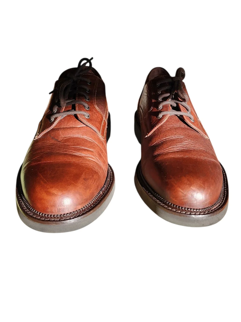 Vintage H.S. Trask Men's Dark Brown Leather Derby Shoes - Lace-Up Oxford Office